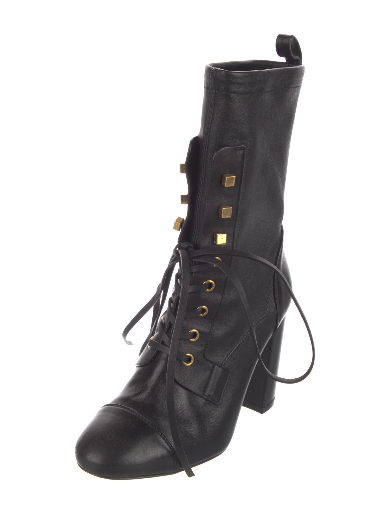 Stuart Weitzman Leather Lace-Up Boots