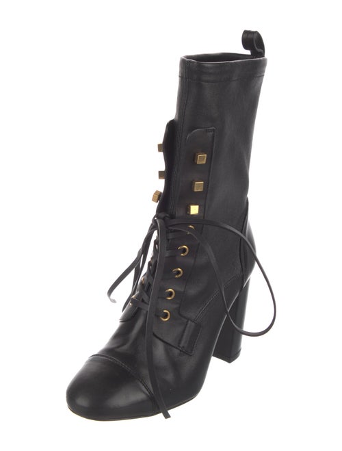 Stuart Weitzman Leather Lace-Up Boots