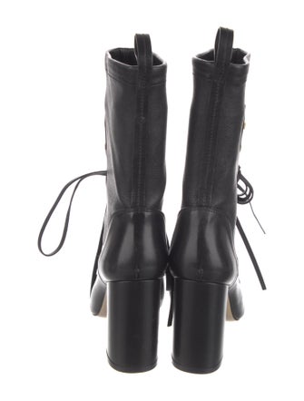 Stuart Weitzman Leather Lace-Up Boots