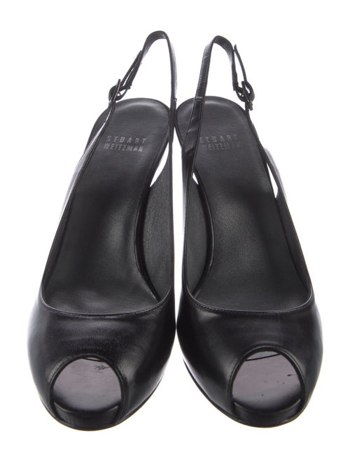 Stuart Weitzman Leather Slingback Pumps
