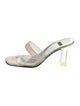 Stuart Weitzman Leather Crystal Embellishments Slides