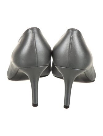 Stuart Weitzman Leather Lace Pattern Pumps