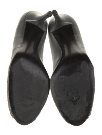 Stuart Weitzman Leather Lace Pattern Pumps