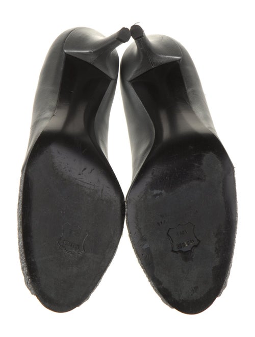 Stuart Weitzman Leather Lace Pattern Pumps