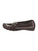 Stuart Weitzman Patent Leather Chain-Link Accents Loafers