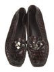 Stuart Weitzman Patent Leather Chain-Link Accents Loafers