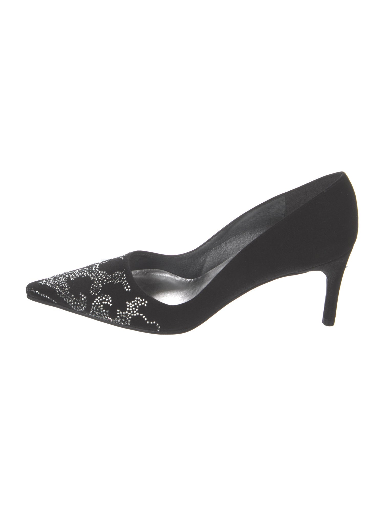 Stuart Weitzman Patent Leather Crystal Embellishments Pumps