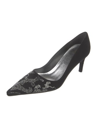 Stuart Weitzman Patent Leather Crystal Embellishments Pumps