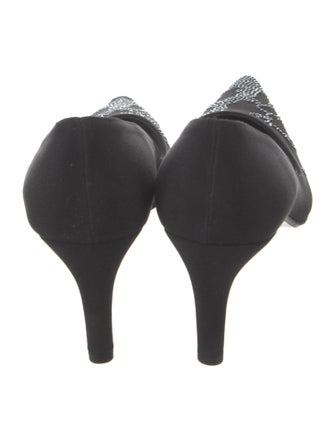 Stuart Weitzman Patent Leather Crystal Embellishments Pumps