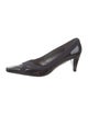 Stuart Weitzman Patent Leather Grosgrain Trim Pumps