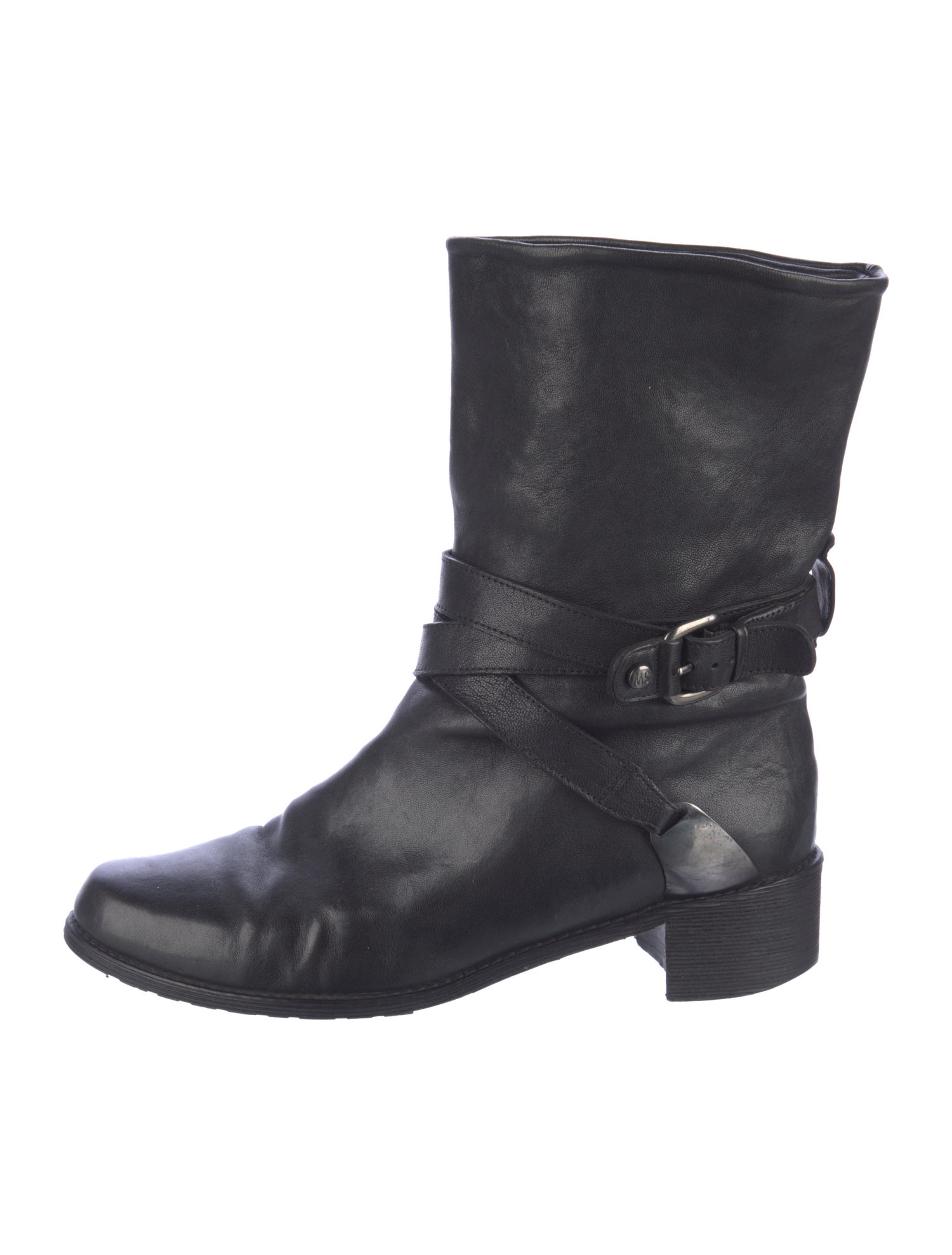 Stuart Weitzman Leather Moto Boots