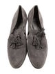 Stuart Weitzman Suede Tassel Accents Loafers