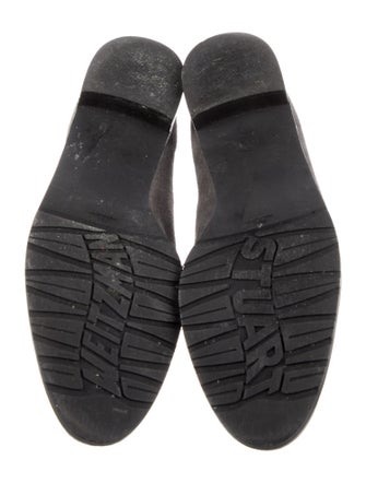 Stuart Weitzman Suede Tassel Accents Loafers