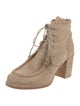 Stuart Weitzman Suede Lace-Up Boots