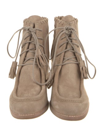 Stuart Weitzman Suede Lace-Up Boots