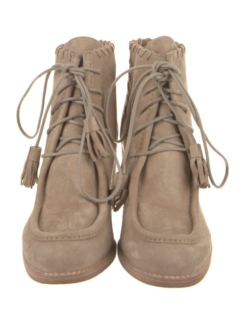 Stuart Weitzman Suede Lace-Up Boots