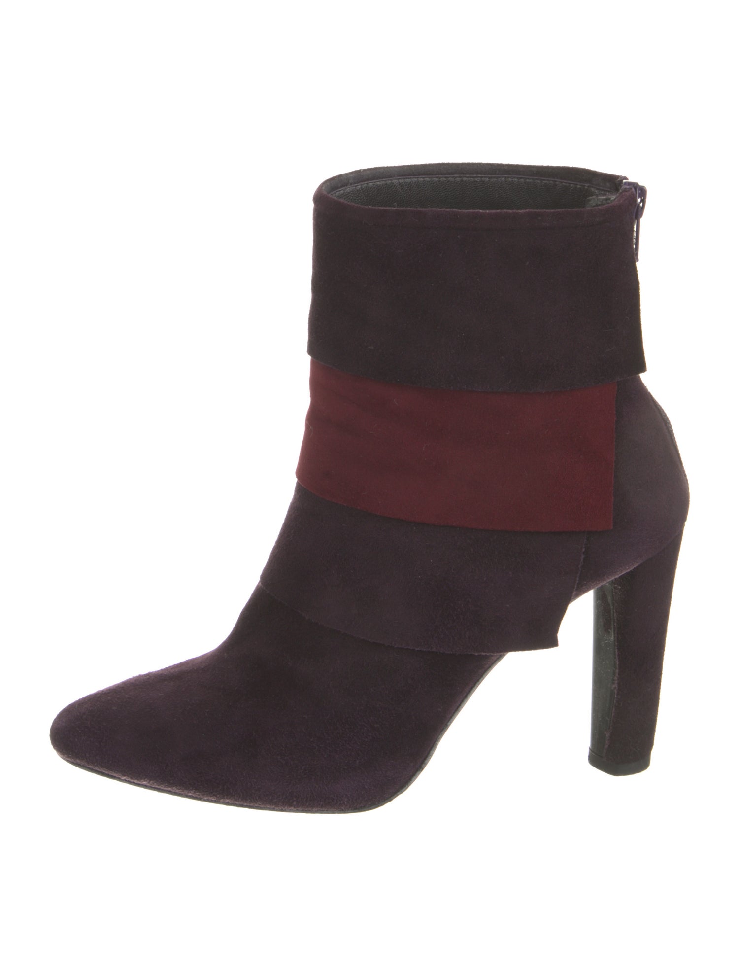 Stuart Weitzman Suede Colorblock Pattern Boots