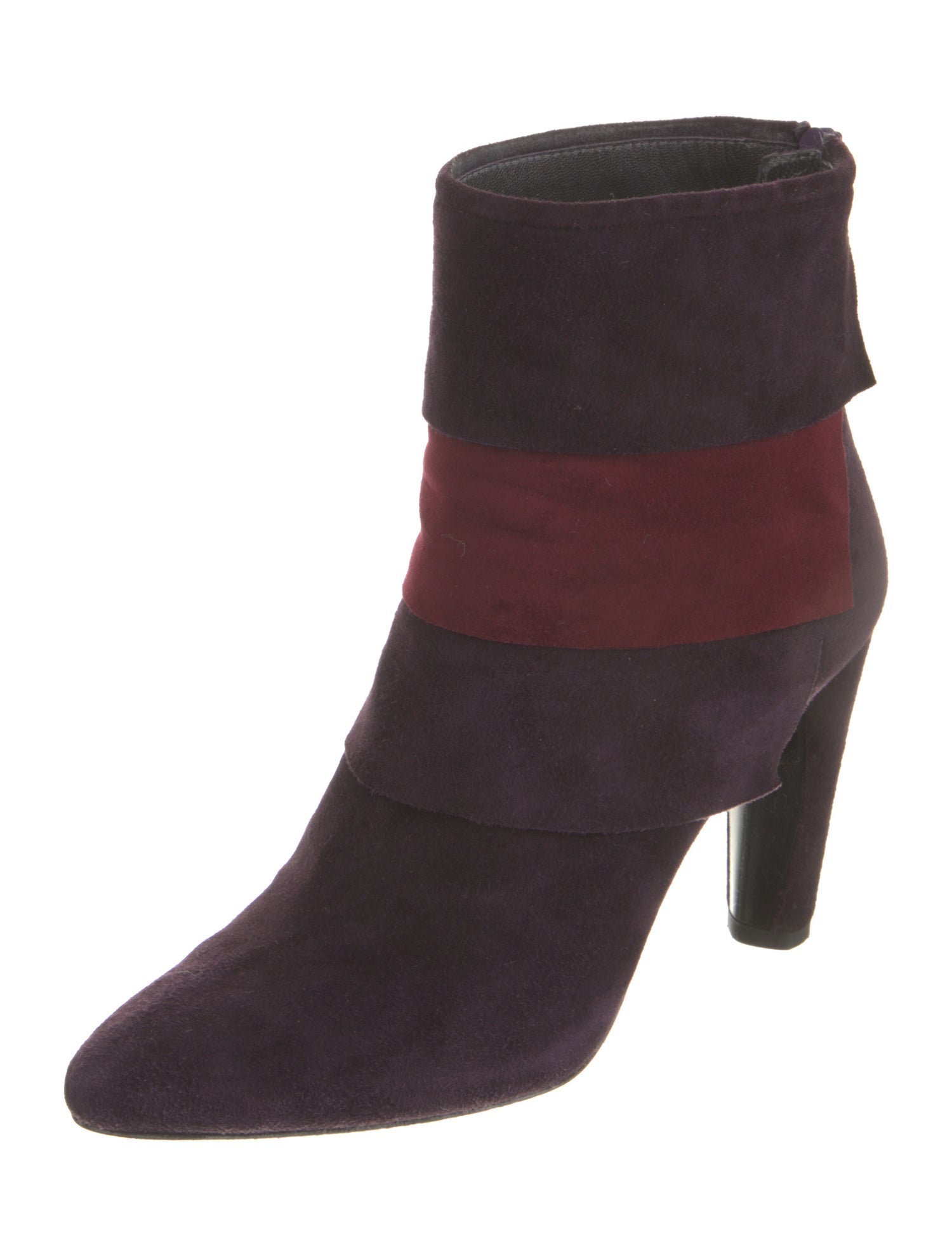 Stuart Weitzman Suede Colorblock Pattern Boots