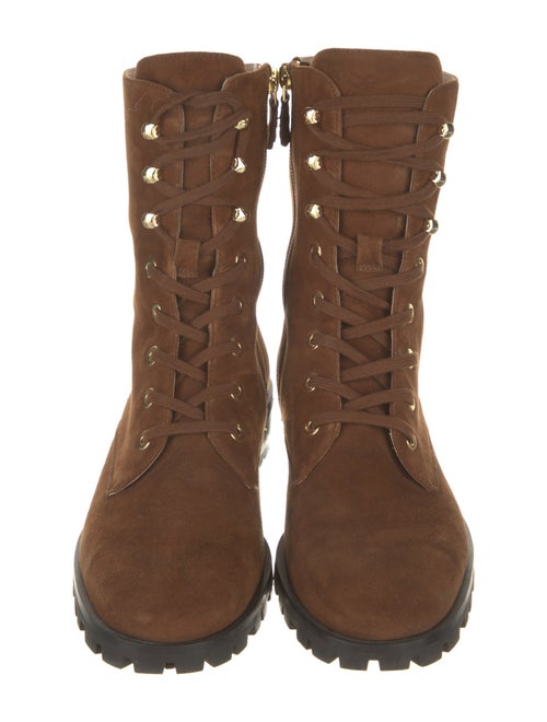 Stuart Weitzman Suede Combat Boots