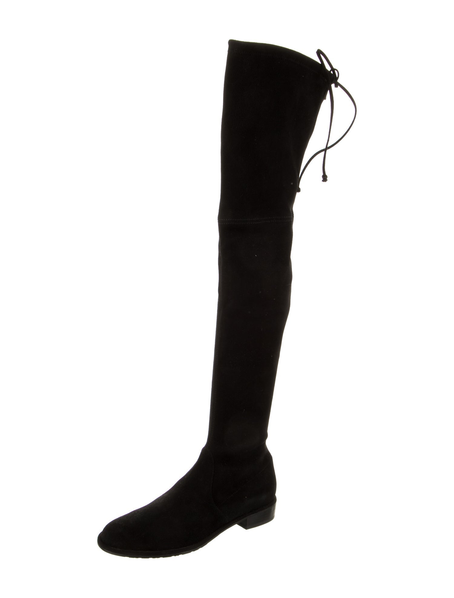 Stuart Weitzman Suede Crystal Embellishments Lace-Up Boots