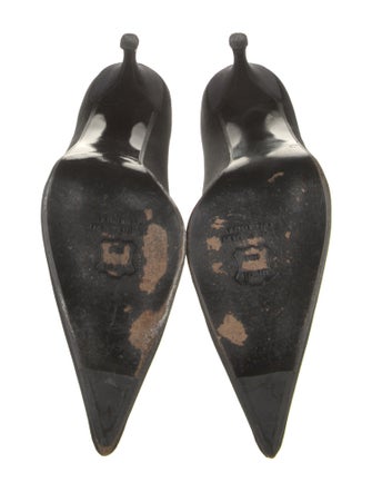 Stuart Weitzman Satin Floral Print Pumps