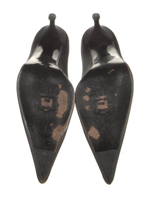 Stuart Weitzman Satin Floral Print Pumps