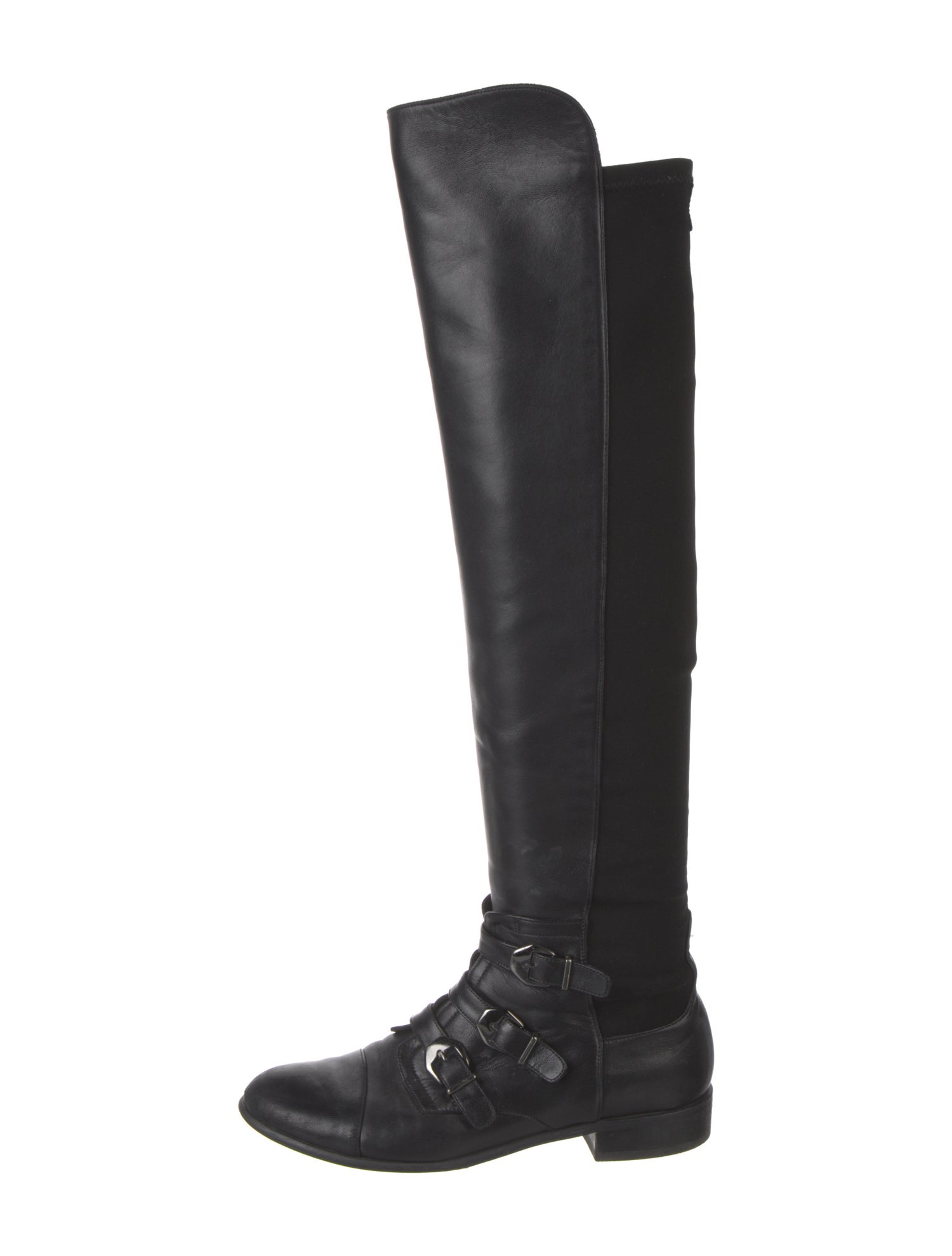 Stuart Weitzman Leather Lace-Up Boots