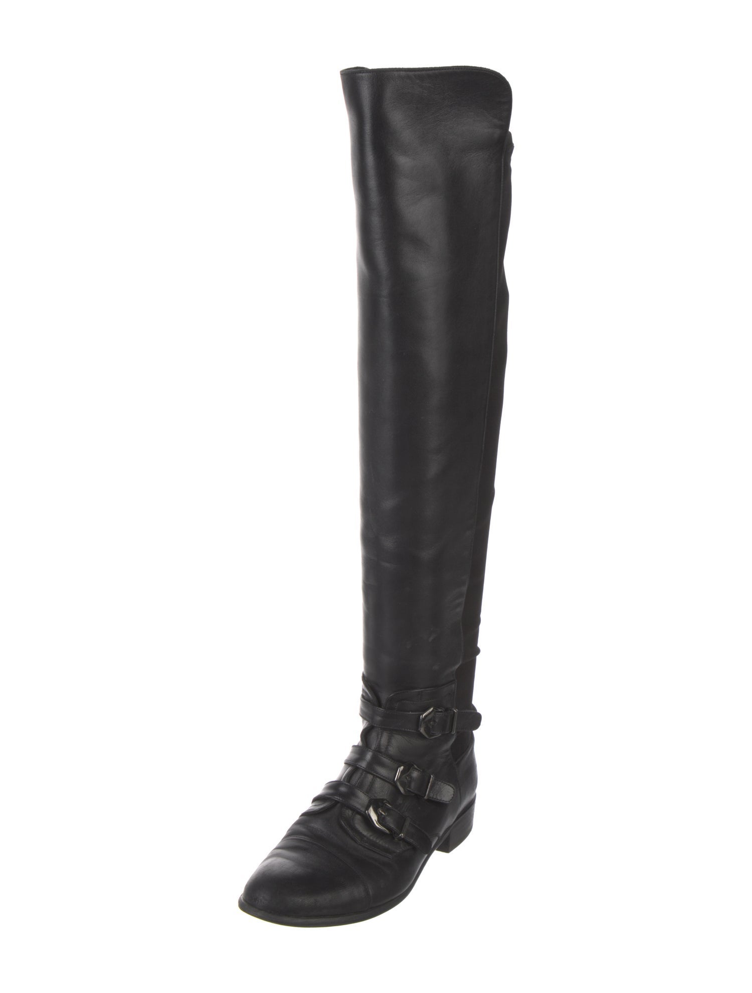 Stuart Weitzman Leather Lace-Up Boots