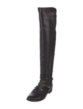 Stuart Weitzman Leather Lace-Up Boots