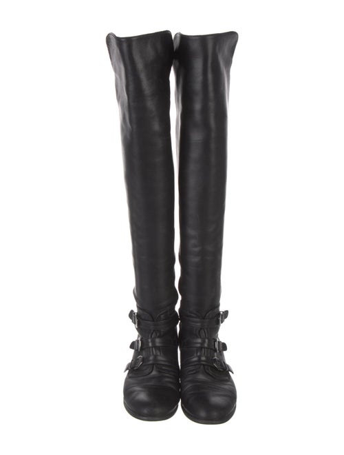 Stuart Weitzman Leather Lace-Up Boots