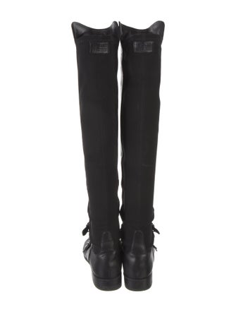 Stuart Weitzman Leather Lace-Up Boots