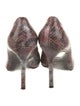 Stuart Weitzman Embossed Leather Animal Print Pumps