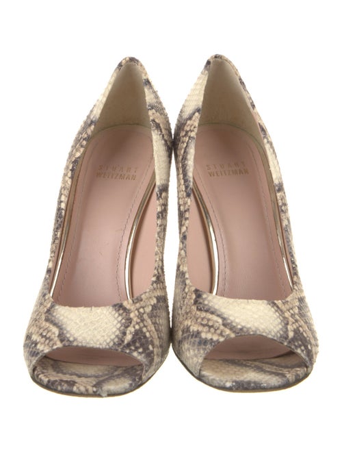 Stuart Weitzman Leather Animal Print Pumps