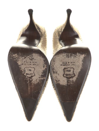 Stuart Weitzman Embossed Leather Animal Print Pumps