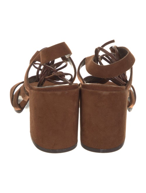 Stuart Weitzman Suede Cutout Accent Gladiator Sandals