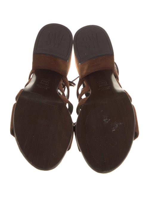 Stuart Weitzman Suede Cutout Accent Gladiator Sandals