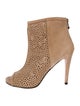 Stuart Weitzman Suede Lasercut Accents Boots