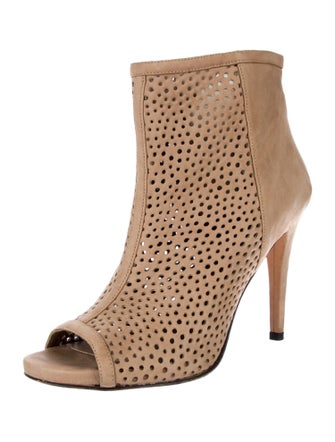 Stuart Weitzman Suede Lasercut Accents Boots
