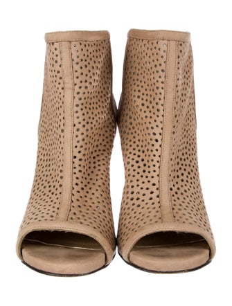 Stuart Weitzman Suede Lasercut Accents Boots