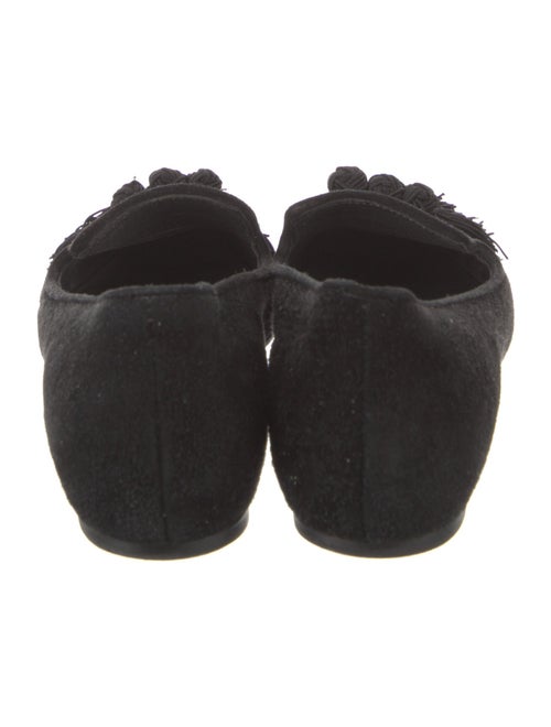 Stuart Weitzman Suede Tassel Accents Loafers