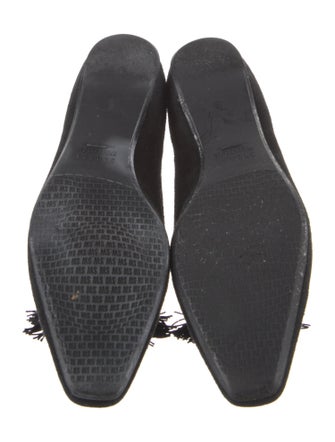 Stuart Weitzman Suede Tassel Accents Loafers