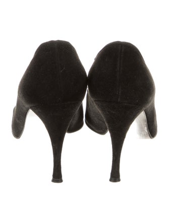 Stuart Weitzman Suede Bow Accents Pumps