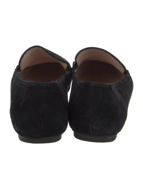 Stuart Weitzman Suede Crystal Embellishments Loafers