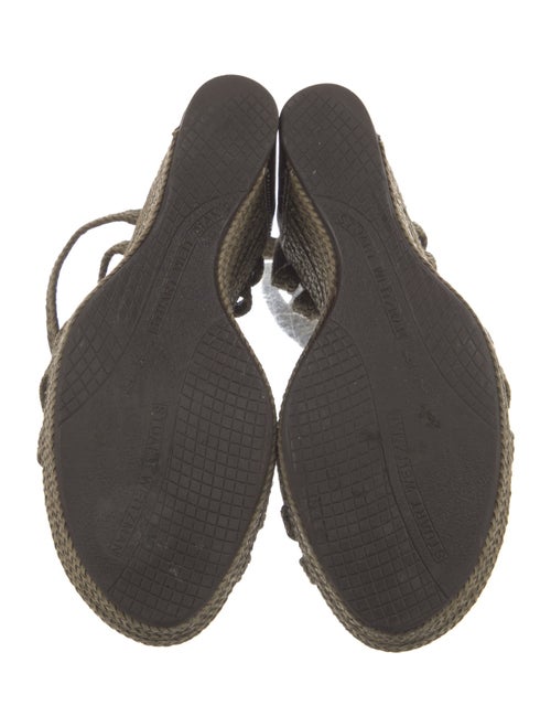 Stuart Weitzman Leather Cutout Accent Espadrilles