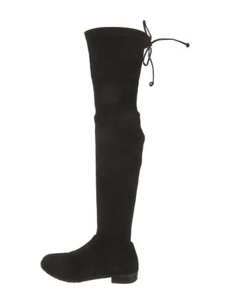 Stuart Weitzman Suede Lace-Up Boots