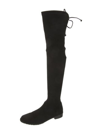 Stuart Weitzman Suede Lace-Up Boots