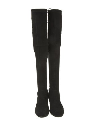 Stuart Weitzman Suede Lace-Up Boots