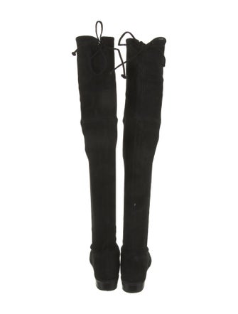 Stuart Weitzman Suede Lace-Up Boots
