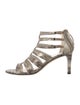 Stuart Weitzman Leather Animal Print Gladiator Sandals