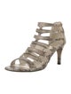Stuart Weitzman Leather Animal Print Gladiator Sandals